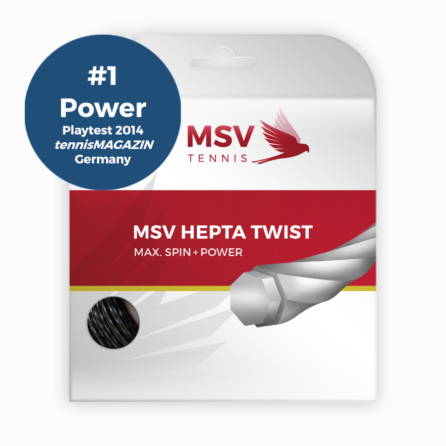 MSV Hepta Twist Tennissaite 12m 1,25mm anthrazit